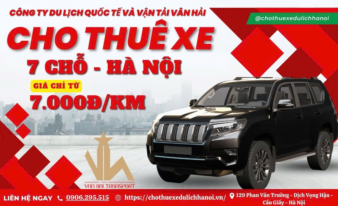 Thuê xe 7 chỗ của Vân Hải đảm bảo chuyên nghiệp Thuê xe 7 chỗ của Vân Hải đảm bảo uy tín